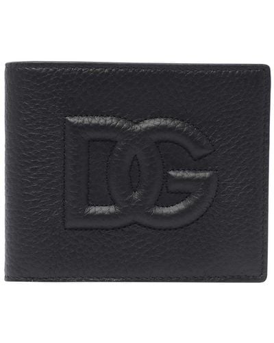 Dolce & Gabbana Dg Logo Wallet With Tone-on-tone Logo - Black