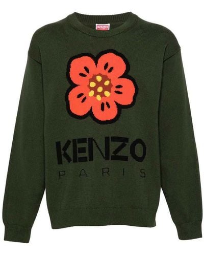 KENZO Boke Flower Cotton Jumper - Green