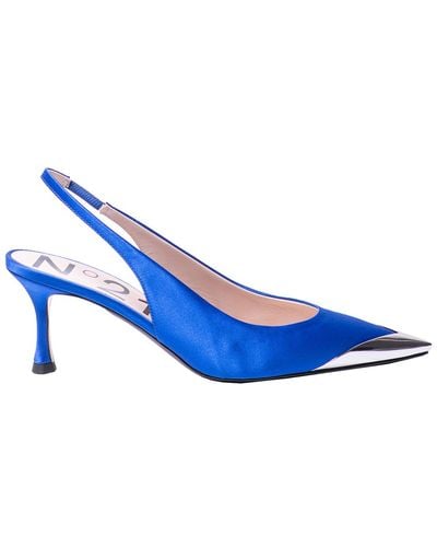 N°21 Slingback Satin Shoes - Blue
