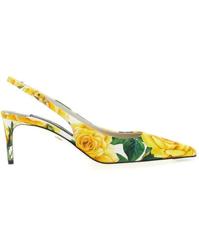 Dolce & Gabbana Slingback Court Shoes - Yellow