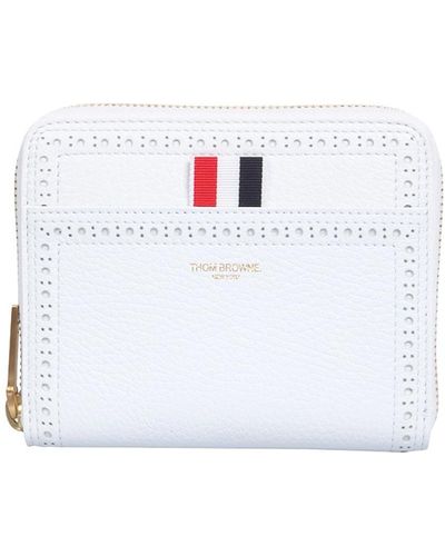 Thom Browne Wallet With Zip - White