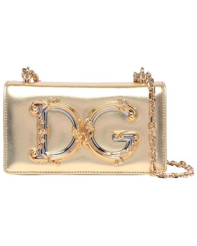 Dolce & Gabbana Dg Logo Phone Bag - Natural
