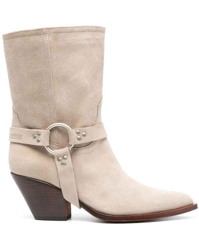 Sonora Beige Suede Ankle Boots Women