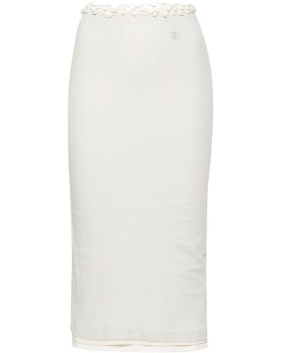 Jil Sander Cotton Midi Skirt - White
