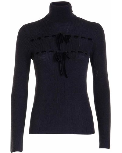 RED Valentino High Neck Pullover - Blue