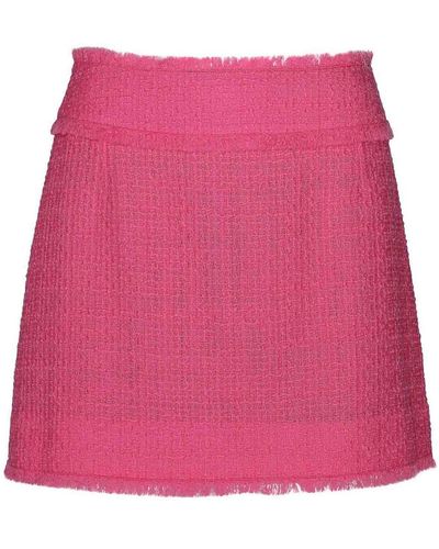 Dolce & Gabbana Pink Cotton Blend Miniskirt
