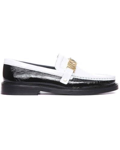 Moschino University Two-tone Loafers - White
