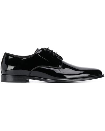 Dolce & Gabbana Derby Glossy Lux Shoes - Black