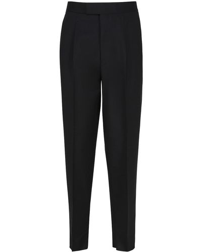 Zegna Straight Tailored Trousers - Black