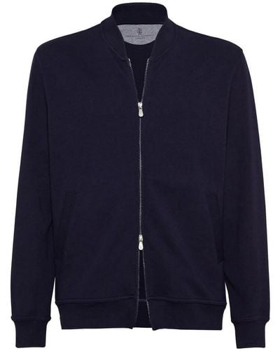 Brunello Cucinelli Full-zip Sweatshirt - Blue