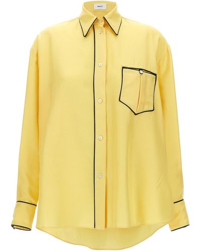 Bally Contrast Piping Shirt - Yellow
