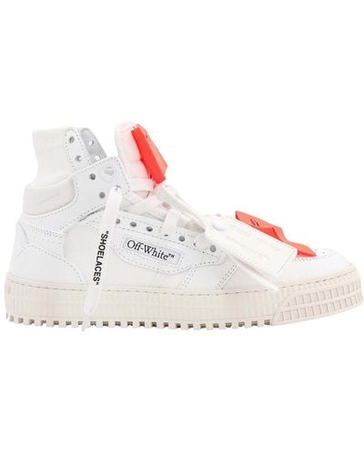 Off-White c/o Virgil Abloh Leather Canvas Trainers Zip Tie - Pink