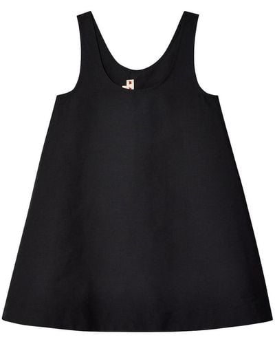 Marni Sleeveless Cotton Mini Dress - Black