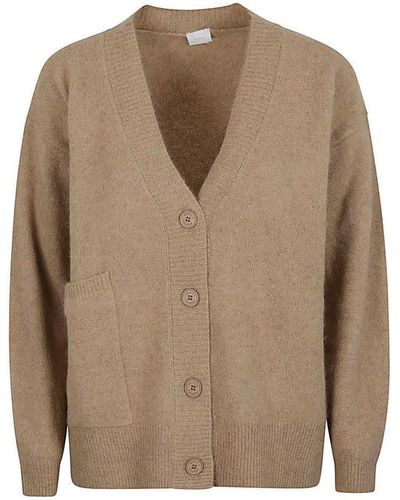 C.t. Plage Wool V-necked Cardigan - Natural