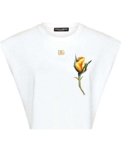 Dolce & Gabbana Cropped T-shirt - White