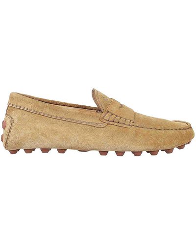Tod's Suede Loafers - Natural