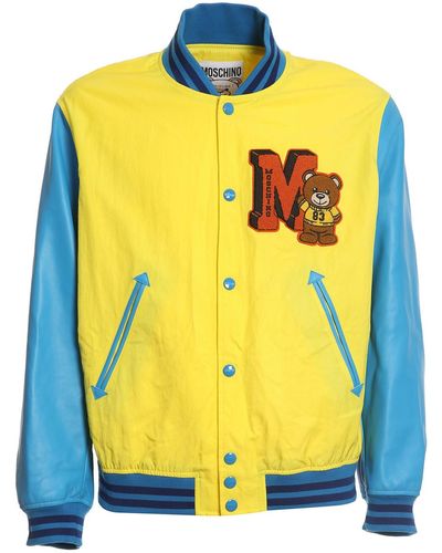 Moschino University Bear Teddy Jacket - Yellow