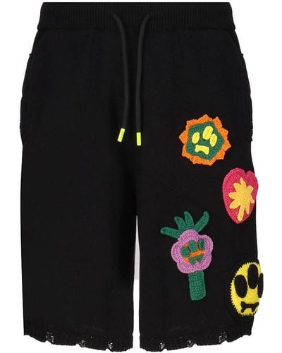 Barrow Bermuda Shorts With Patches - Black