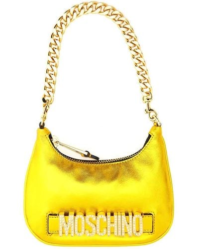 Moschino Bag With Lettering Logo - Yellow