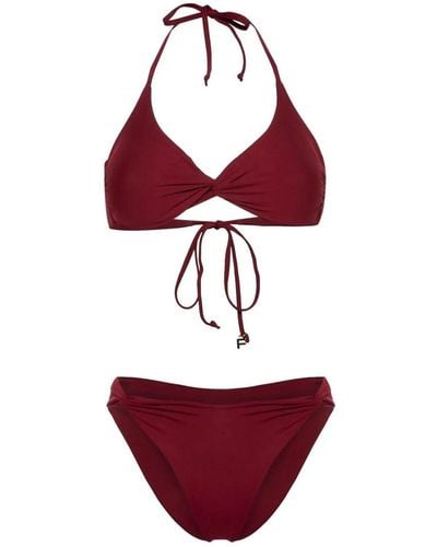 Fisico Burgundy Bikini Set - Red