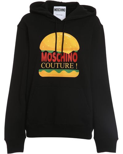 Moschino Burger Hoodie - Black