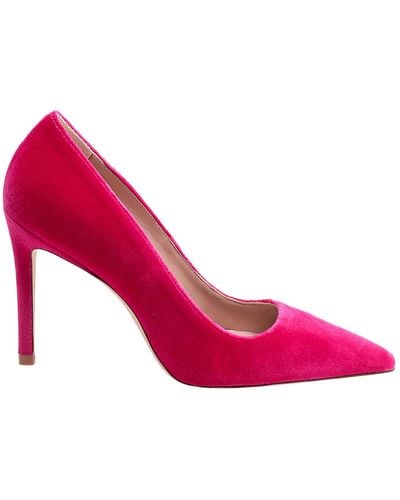 Stuart Weitzman Stuart 100 Velvet Court Shoes - Pink