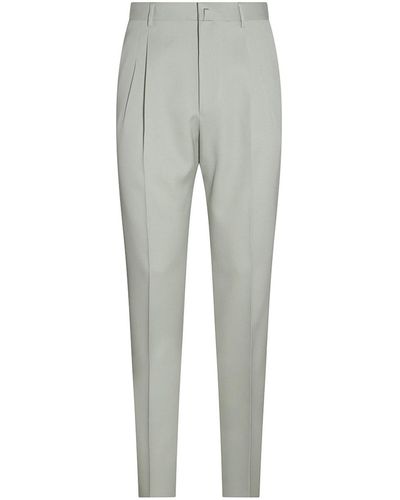 Lanvin Sage Virgin Wool Trousers - Grey