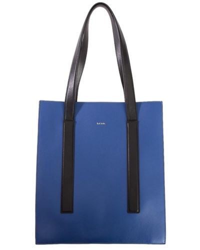Paul Smith Leather Tote Bag - Blue