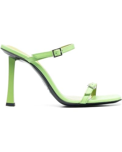 BY FAR Leather Sandals - Green