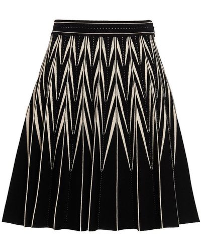 Alexander McQueen Pleated Skirt - Black