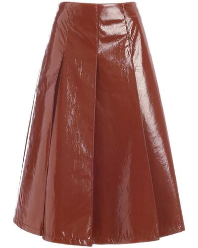 Vivetta Pleated Skirt - Red