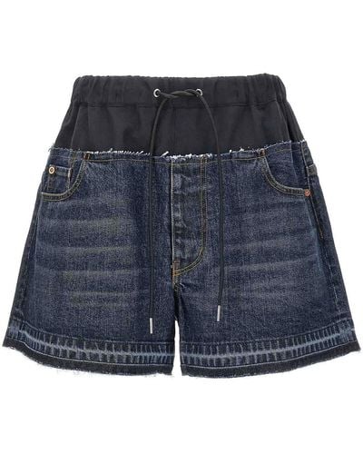 Sacai Denim Shorts - Blue