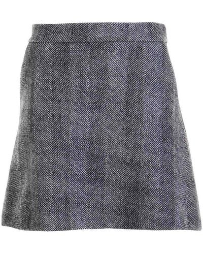 Fabiana Filippi Geometric Printed Skirt - Grey