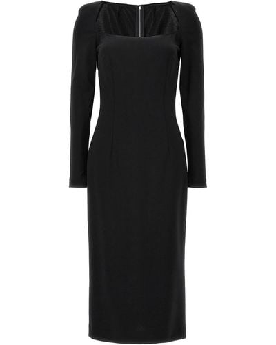Dolce & Gabbana Milan Stitch Dress - Black