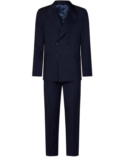 Low Brand Peacoat-colored Tropical Virgin Wool Suit - Blue