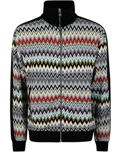 Missoni Cotton Zip Sweater - Black