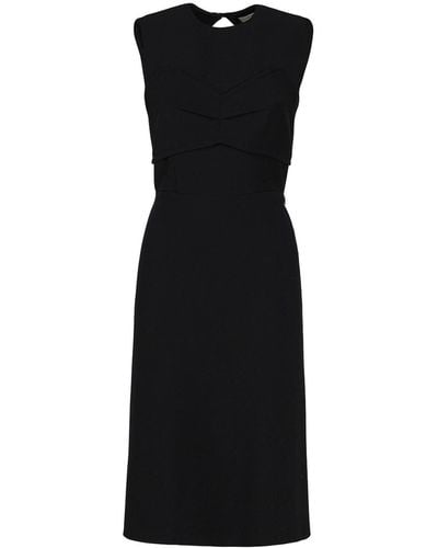 Sportmax Dress With Inlay And Back Cut Out - Black