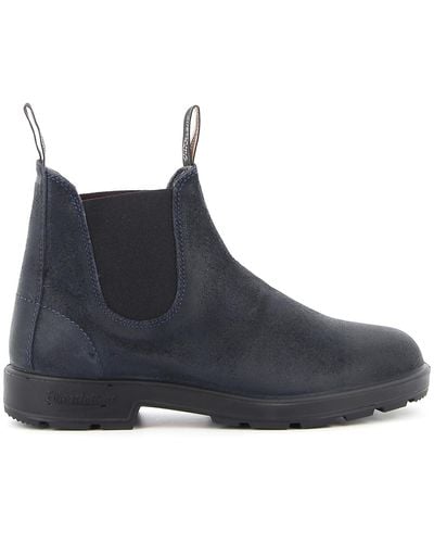 Blundstone Waxed Suede Chelsea Boots - Blue