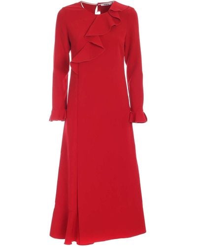 Vivetta Rouches Dress In - Red