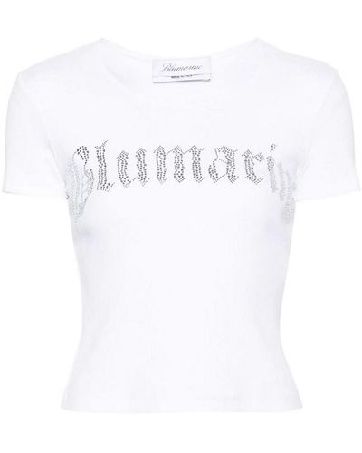 Blumarine Cropped T-shirt - White