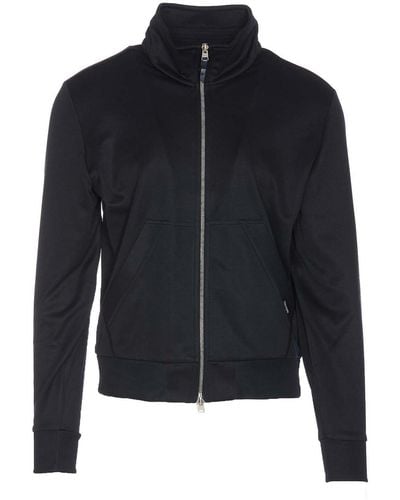 Tom Ford Sweatshirt With Frontal Zip - Blue