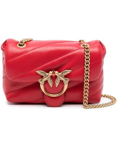 Pinko Love Puff Baby Bag Smooth Buckle Flap - Red