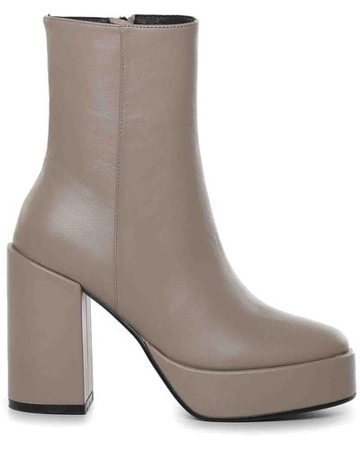 Bibi Lou Leather Boots - Grey