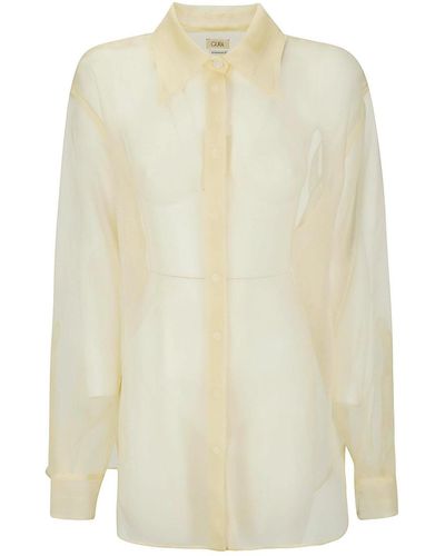 Quira Oversized B-up Shirt - White