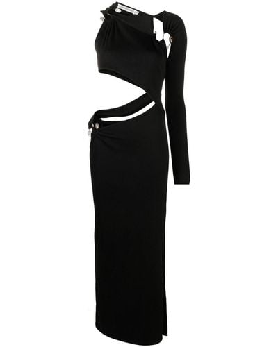 Christopher Esber Cut-out One-shoulder Long Dress - Black