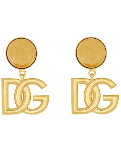 Dolce & Gabbana Dg Logo Earrings - Metallic