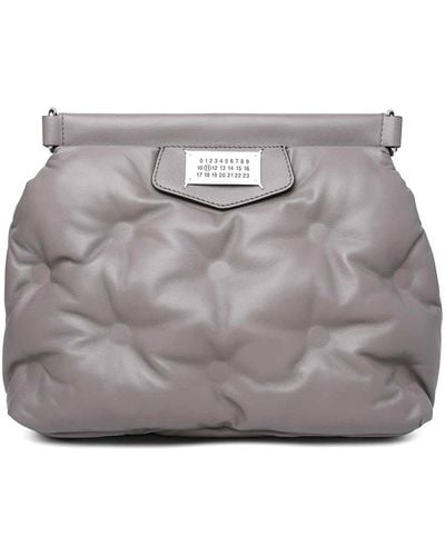 Maison Margiela Glam Slam Taupe Nappa Leather Crossbody Bag - Grey