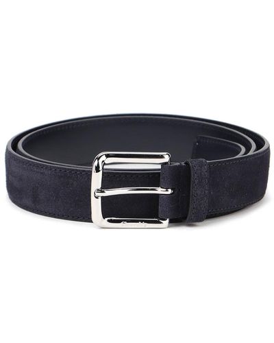 Church's Square Buckle Suede Belt - Blue