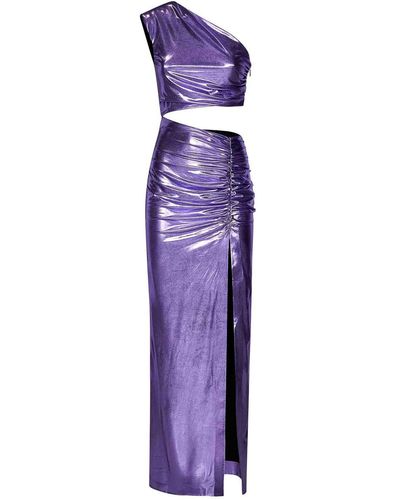 House of Amen Long One-shoulder Dress - Purple