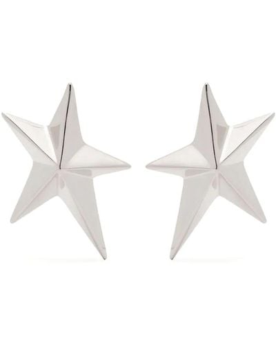 Mugler Star Earrings - White